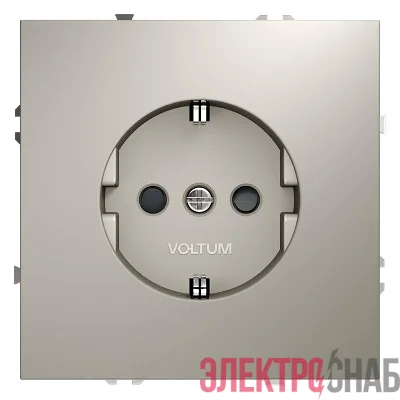 Розетка 1-м СП S70 16А с заземл. защ. шторки механизм кашемир Voltum VLS040203