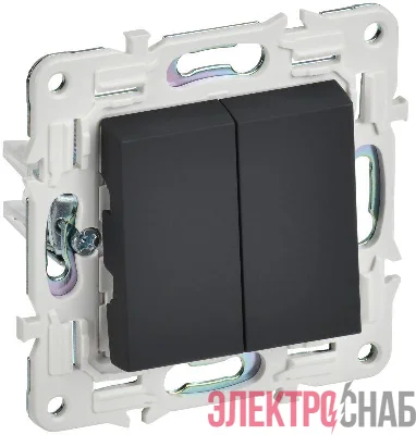 Выключатель 2-кл. SKANDY 10А SK-V04G графит IEK SK-V20-0-10-K53