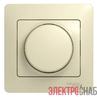 Светорегулятор (диммер) СП Glossa 300Вт Glossa поворот. в сборе беж. SchE GSL000234