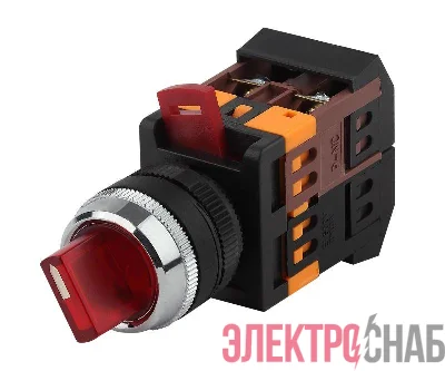 Переключатель ANC-22-2 2 полож. крас.неон/240В I-O 1з+1р BSW10-ANC-2-K04E ЭРА Б0045680