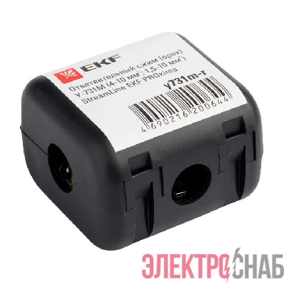 Сжим ответвительный У-731М (4-10/1.5-10кв.мм) (орех) StreamLine розн. стикер EKF y731m-r