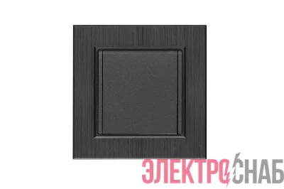 Розетка 1-м с крышкой Karea LINE STAR с заземл. дым. металлик Makel 86050029