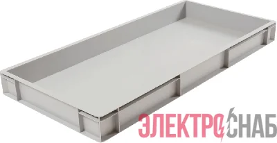 Ящик 1000х400х120 сплошной, без ручек, дно с усилением, серый B-4011 816.02 816.02