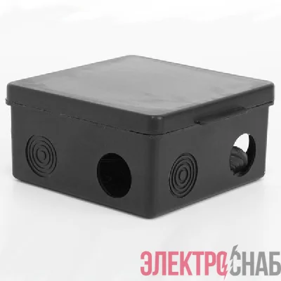 Коробка распределительная ОП 100х100х50мм 7 каб. вводов IP54 черн. TOKOV ELECTRIC TKE-KR-100-100-50-C05