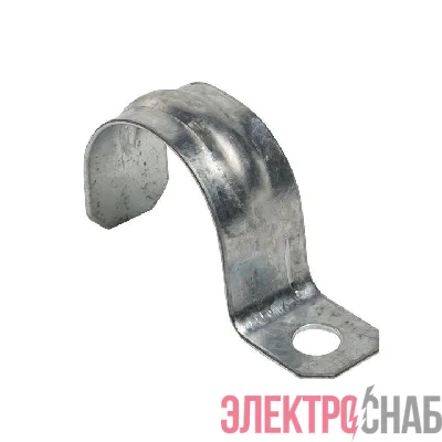 Скоба крепежная однолапковая d21-22мм метал. (уп.100шт) EKF sm-1-21-22