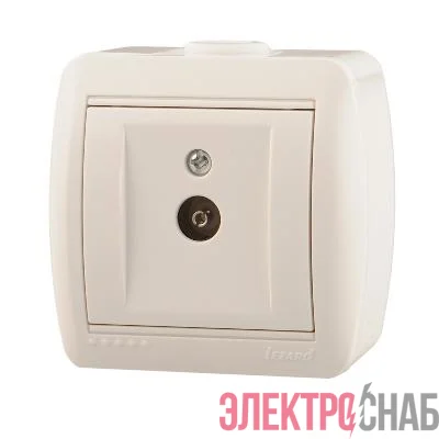 Розетка телевизионная проходная TV ОП Nata бел. LEZARD 710-0200-129