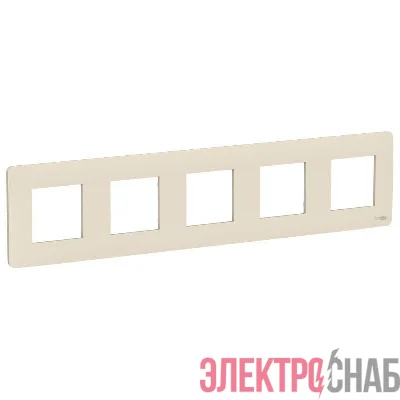 Рамка 5-м UNICA STUDIO беж. SchE NU201044