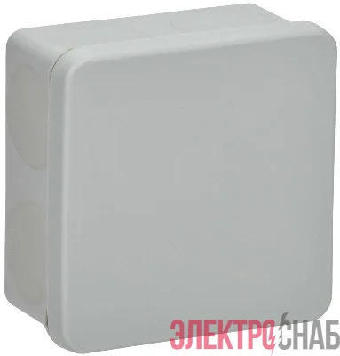 Коробка распаячная ОП КМ42435 80х80х40мм IP67 8 вводов сер. IEK UKO21-080-080-040-K41-66