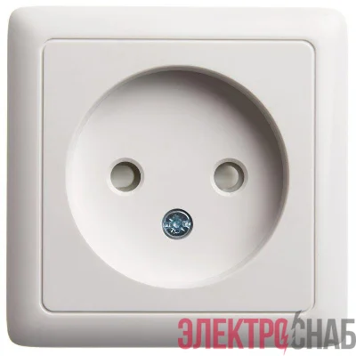 Розетка 1-м ОП Хит 10А IP20 250В без заземл. защ. шторки с изолир. пластиной бел. SE RA10-137I-B