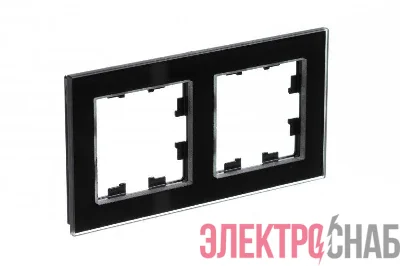 Рамка 2-м AtlasDesign Nature стекло черн. SchE ATN321002