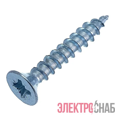 Саморез универсальный 3.5х35 потай бел. цинк коробка (уп.200шт) СТРОЙМЕТИЗ UTORM2150464