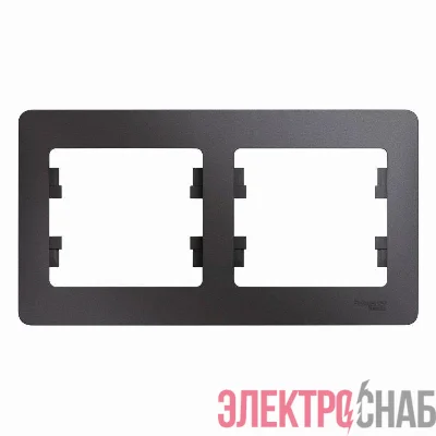 Рамка 2-м Glossa горизонт. графит SE GSL001302