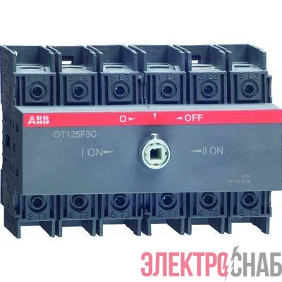 Рубильник реверсивный OT100 F3C 100А (80А AC23) ABB 1SCA105008R1001