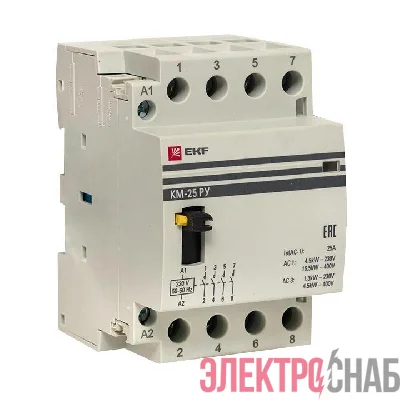 Контактор модульный КМ РУ 20А 4NO (3 мод.) PROxima EKF km-3m-20-40