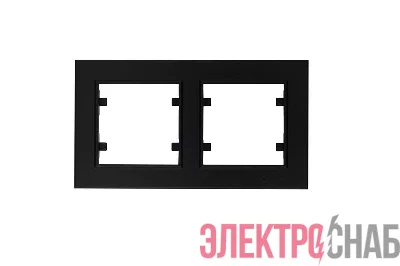 Рамка двойная горизонтальная Karea черн. Makel 56054702