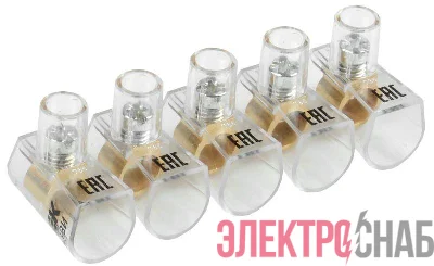 Зажим винтовой концевой изолированный КЗВИ 10 кв.мм (5х1) IEK UZVK-10-5