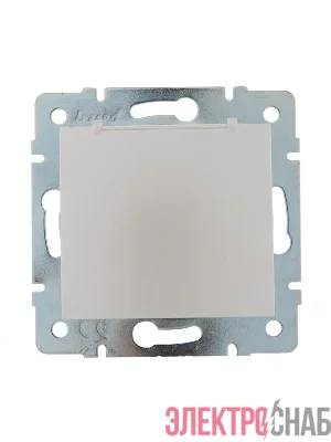 Розетка 1-м СП Karina с заземл. с крышкой термопласт механизм жемчуж./бел. перламутр. LEZARD 707-3088-123B