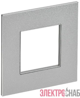 Рамка 1-м SKANDY SK-F31S металл серебр. IEK SK-M12-M-K23
