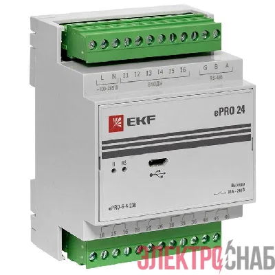 Модуль расширения ePRO удаленного управления 6вх/4вых 230В PROxima EKF ePRO-6-4-230