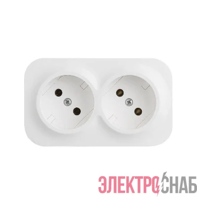 Розетка 2-м ОП Quteo 16А IP20 250В 2х2P без заземл. без защ. шторок бел. Leg 782231