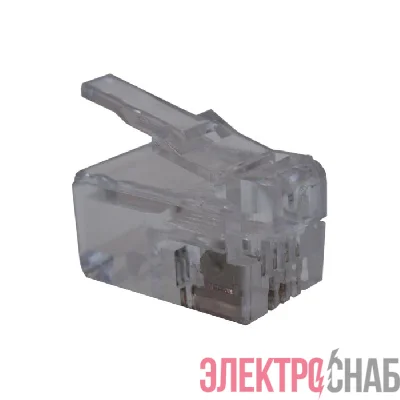 Коннектор 4P4C (RJ-11) (уп.100шт) SUPRLAN 10-0229