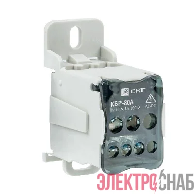 Блок распределительный КРОСС крепеж на панель и DIN КБР-80А EKF plc-kbr80