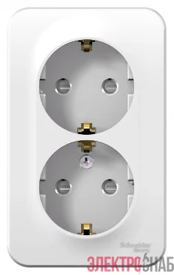 Розетка 2-м ОП Blanca 16А IP20 250В с заземл. защ. шторки бел. SE BLNRA011201
