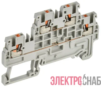 Колодка клеммная CP-ML 2 ур. 1.5кв.мм сер. IEK YCT23-00-2-K03-001