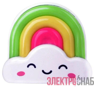 Светильник светодиодный NL-177 "Радуга" 220В ночник с выкл. бел. Camelion 12533