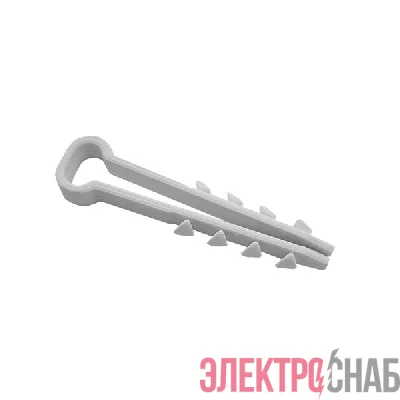 Дюбель-хомут для плоского кабеля 5-8мм бел. (уп.100шт) TOKOV ELECTRIC TKE-DH-5-8-PK-C01