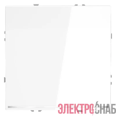 Переключатель проходной 1-кл. СП S70 10А с подсветкой механизм бел. глянцевый Voltum VLS010401