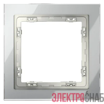 Рамка 1-м S70 стеклян. сталь Voltum VLS110105