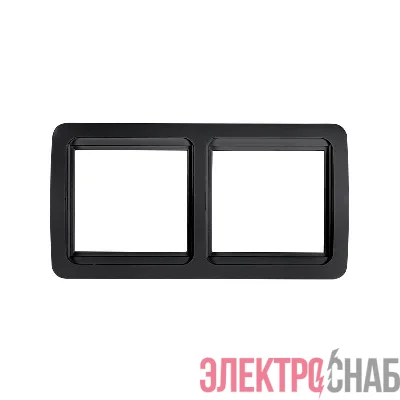 Рамка 2-м горизонтальная CLASSICO 2302HB черн. IN HOME 4690612061139