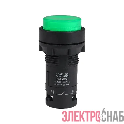 Кнопка с подсветкой OptiSignal Compact D22 С7-PL-B310 зел. 1НО 24В AC/DC XB7NW33B1 КЭАЗ 362090