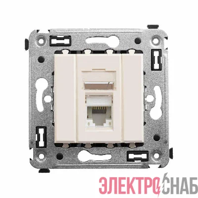 Розетка компьютерная 1-м СП Avanti "Ванильная дымка" RJ45 кат.5E DKC 4405463