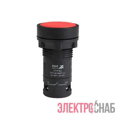 Кнопка OptiSignal Compact D22 С7-P-411 красн. 1НО+1НЗ XB7NA45 КЭАЗ 362045