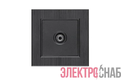 Розетка TV проходная Karea LINE STAR дым. металлик Makel 86050007