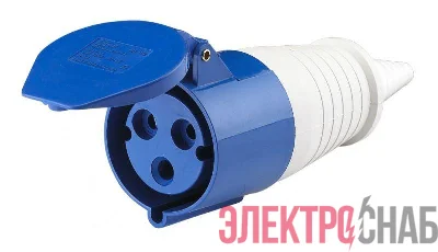 Розетка переносная 223 РП-102 32А 2P+PE 220В IP44 DEKraft 26013DEK