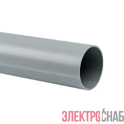 Труба гладкая ПВХ жесткая d63мм сер. (дл.3м) PROxima EKF trg-63-3n