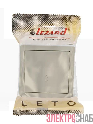 Выключатель проходной 1-кл. ОП LETO крем LEZARD 752-0300-105