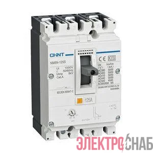 Выключатель автоматический 3п 80А 50кА NM8N-125S TM с рег. термомаг. расцеп. (R) CHINT 271588