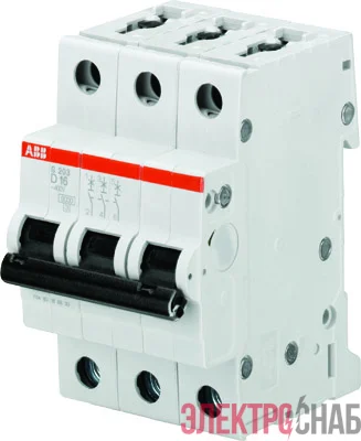 Выключатель автоматический модульный 3п D 6А 6кА S203 D6 ABB 2CDS253001R0061