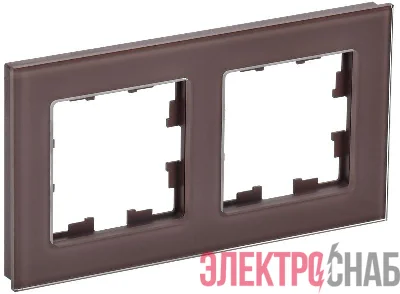Рамка 2-м BRITE РУ-2-2-БрТБ стекло темн. бронза IEK BR-M22-G-K45