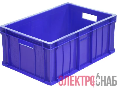 Ящик 600х400х250 сплошной  синий 204 204