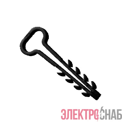 Дюбель-хомут для плоского кабеля 6-12мм черн. (уп.100шт) TOKOV ELECTRIC TKE-DH-6-12-PK-C05