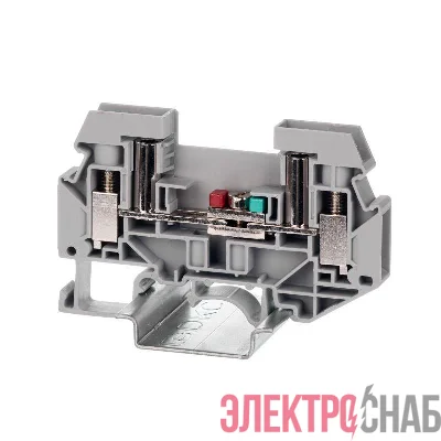 Клемма измерительная винтовой зажим 2 точки подключения 6кв.мм сер. DKC TUR-6-RTK-S