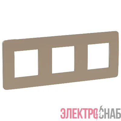 Рамка 3-м UNICA STUDIO песочн./беж. SchE NU280627