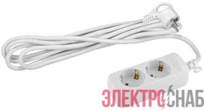 Удлинитель 2х1.5м с заземл. 10А IP20 UX-2e-1.5m ПВС 3х0.75 Эра Б0038572