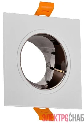 Светильник 4107 встраиваемый поворотный GU10 бел./шокол. пласт. IEK LT-UVB0-4107-GU10-1-K30