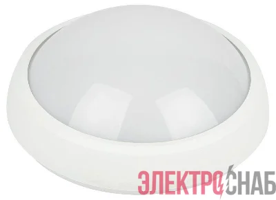 Светильник светодиодный SPB-1-08 (W) ЖКХ 180х75 8Вт 640лм 4000К IP54 круг бел. (инд.упак.) ЭРА Б0017326